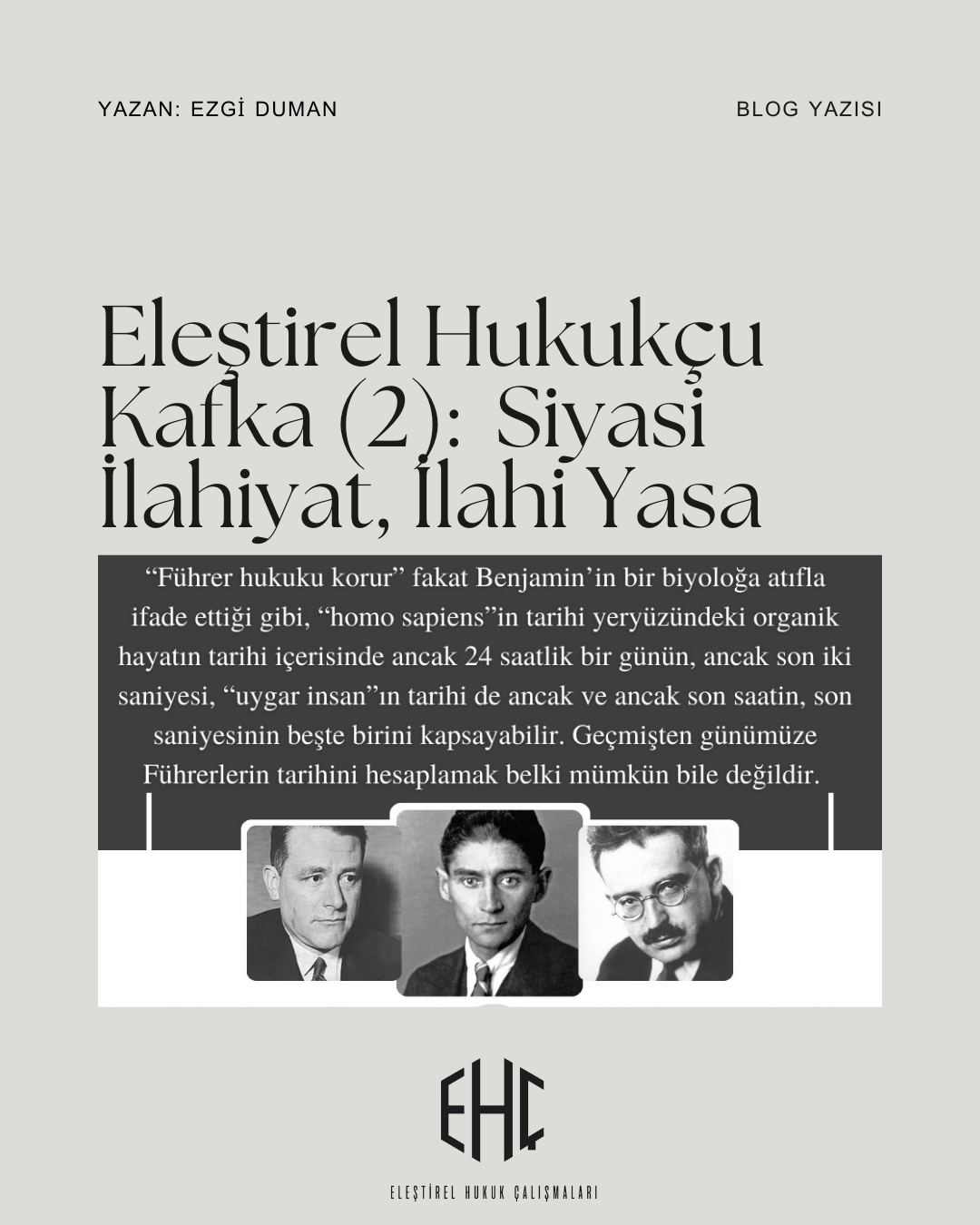 Eleştirel Hukukçu Kafka (2): Siyasi İlahiyat, İlahi Yasa